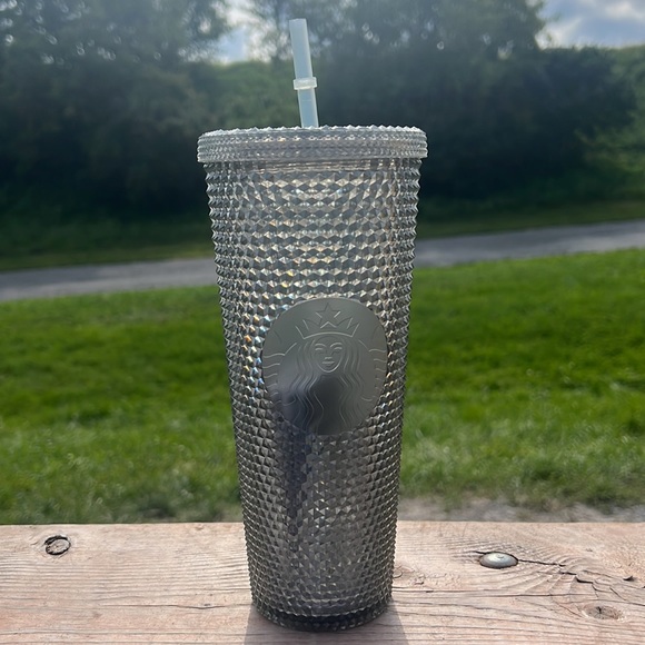 2022 Starbucks Korea New Year gray bling stud cold cup 24oz 710ml Grey - Picture 1 of 4